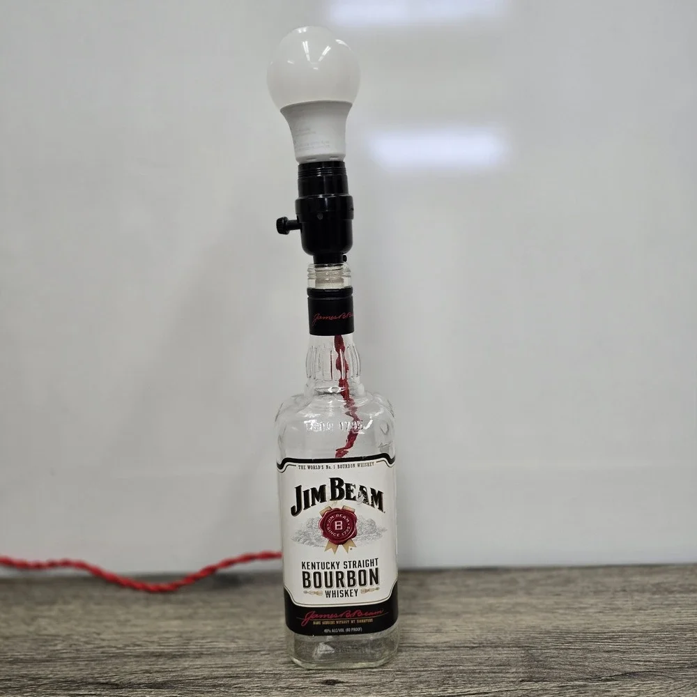 Large Jim Beam Bar Lamp Man Cave Custom Made 110v Powered 16